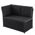 Ella 8-Seater Modular Outdoor Garden Lounge and Dining Set with Table and Stools in Black - Outdoorium