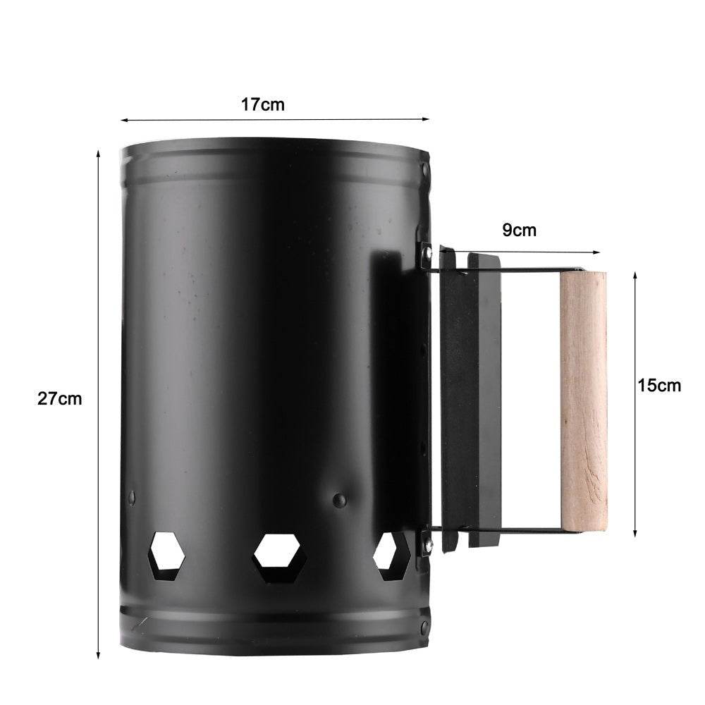 Fast Fire Starter Bucket BBQ Charcoal Chimney Starter Stainless Steel Easy Start Fire - Outdoorium