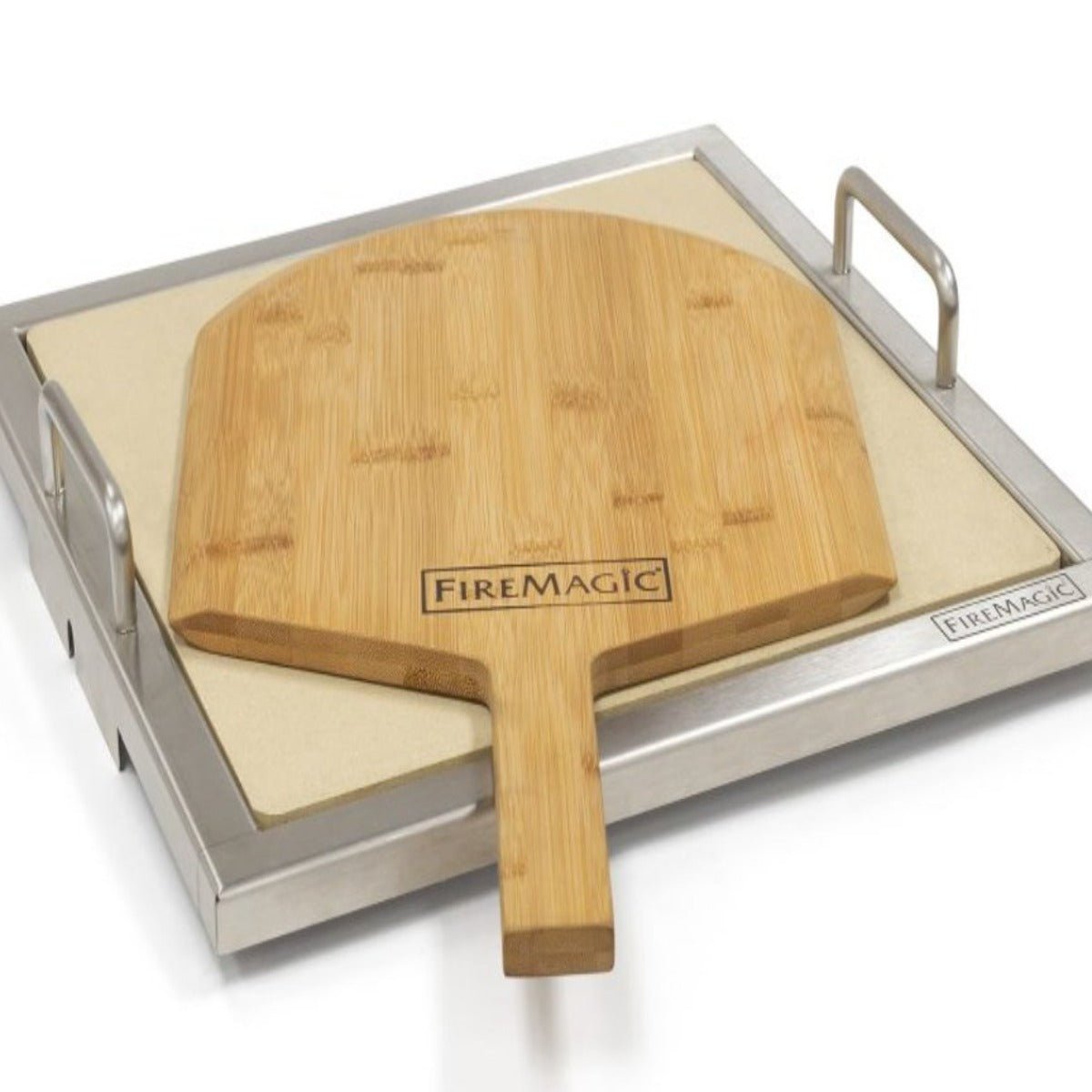 Fire Magic Grills Pizza Stone Kit and Wooden Pizza Peel - Outdoorium