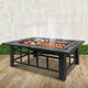 Grillz Fire Pit BBQ Grill Ice Bucket 3-In-1 Table - Outdoorium