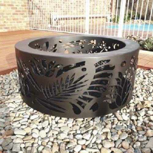 Double Skin Round Fire Pit - 3 Available Colours - 7+ Patterns - Outdoorium