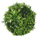 Flowering White Artificial Green Wall Disc UV Resistant 50cm (Black Frame) | Outdoorium