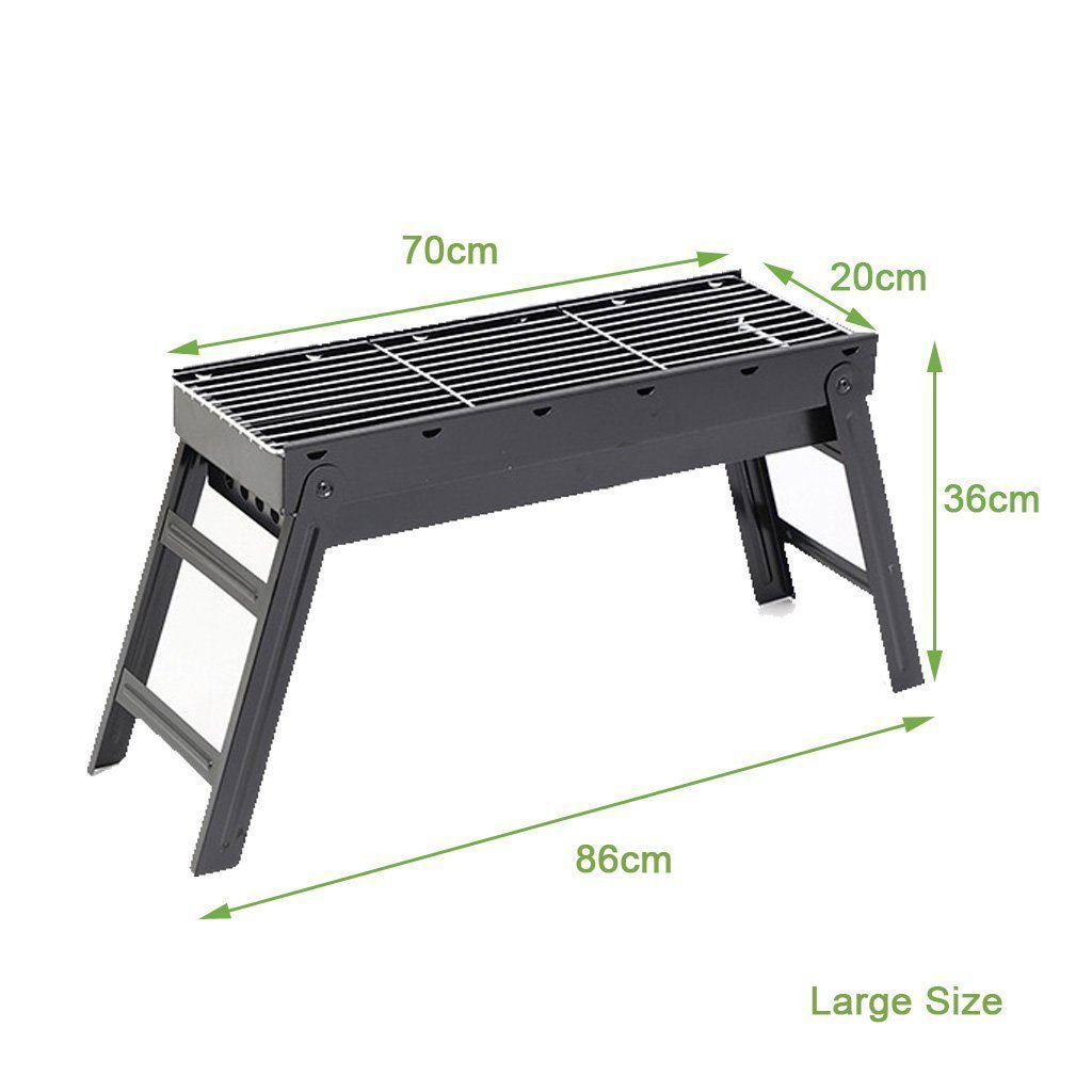 Foldable Portable BBQ Charcoal Grill Barbecue Camping Hibachi Picnic Large - Outdoorium
