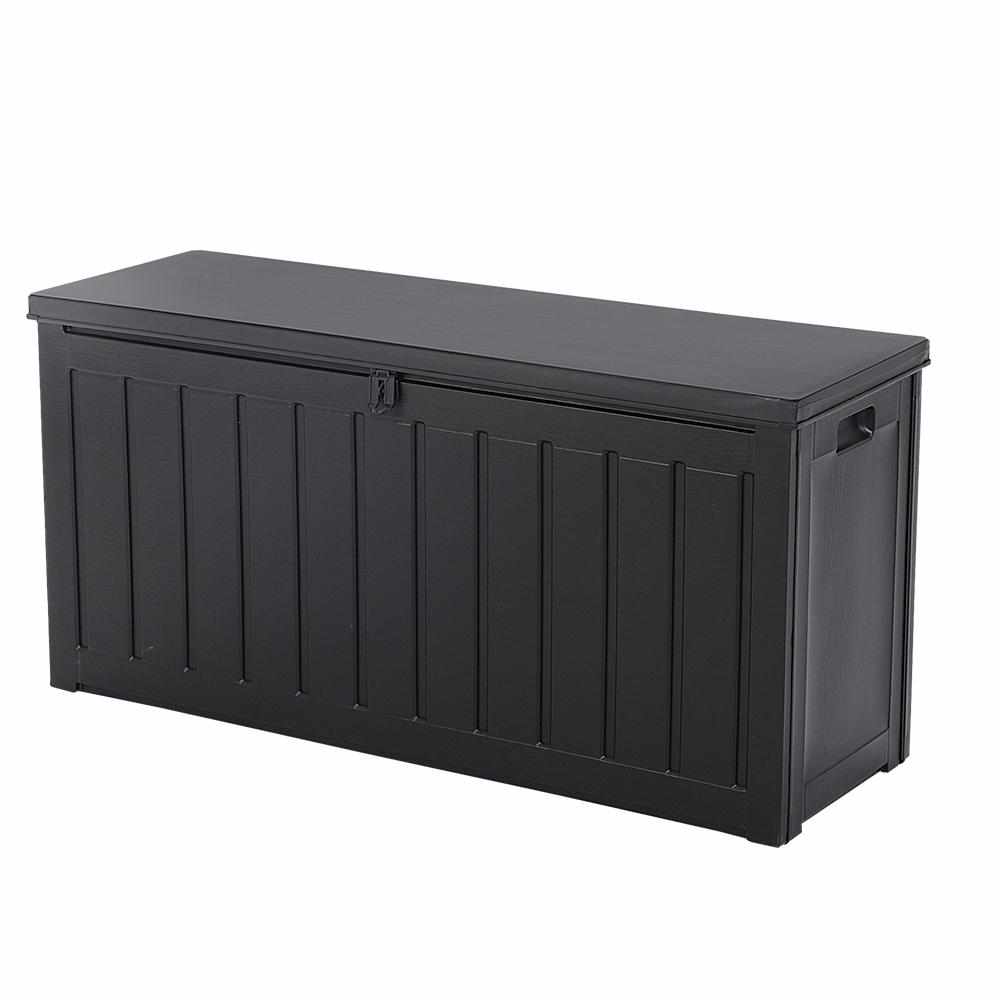 Gardeon 240L Outdoor Storage Box Lockable Bench Seat Garden Deck Toy Tool Sheds - Outdoorium