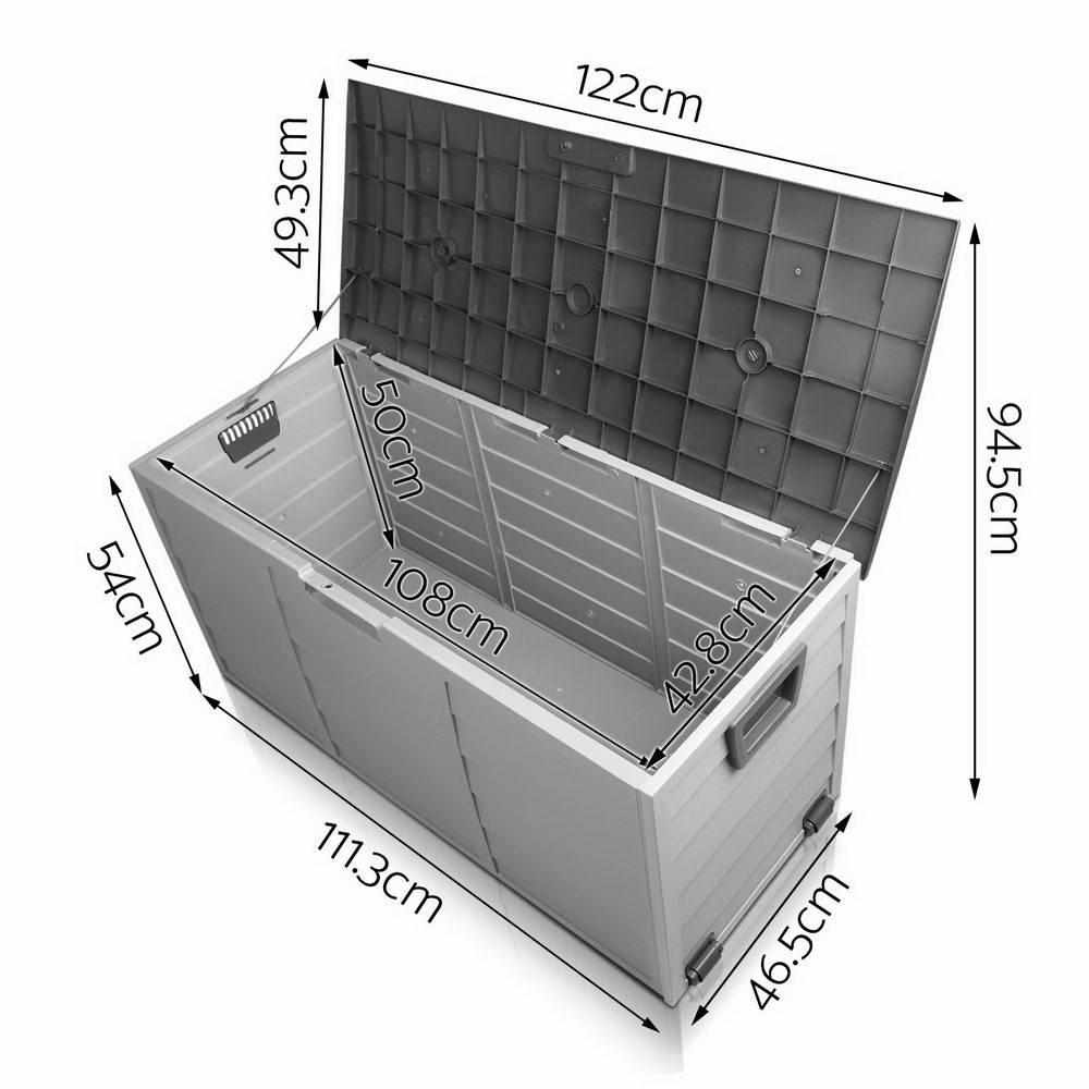 Gardeon 290L Outdoor Storage Box - Black - Outdoorium