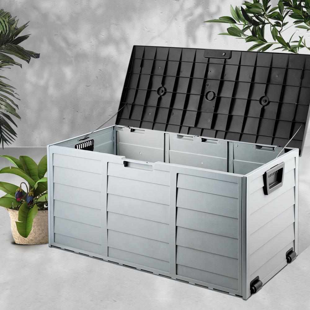 Gardeon 290L Outdoor Storage Box - Black - Outdoorium