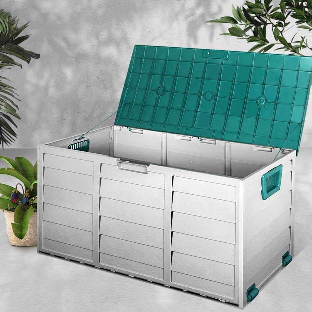 Gardeon 290L Outdoor Storage Box - Green - Outdoorium