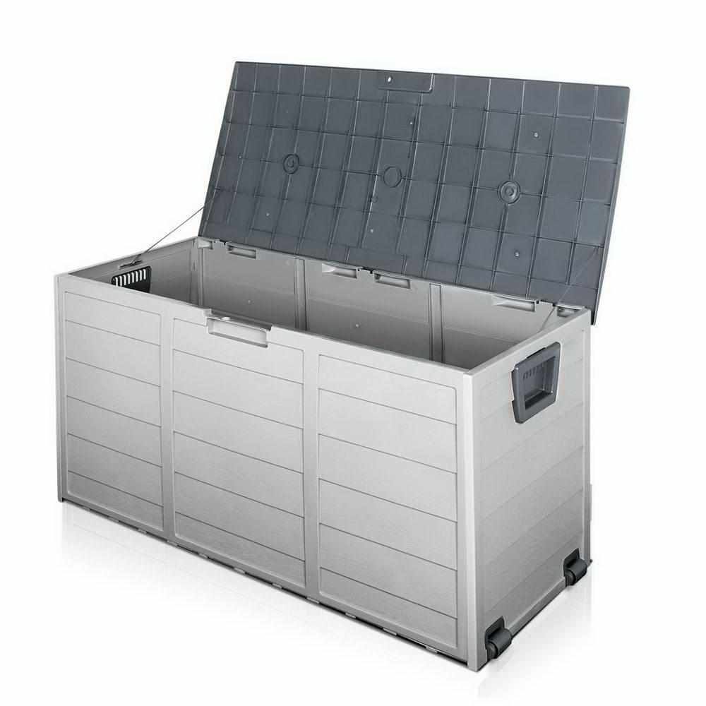 Gardeon 290L Outdoor Storage Box - Grey - Outdoorium