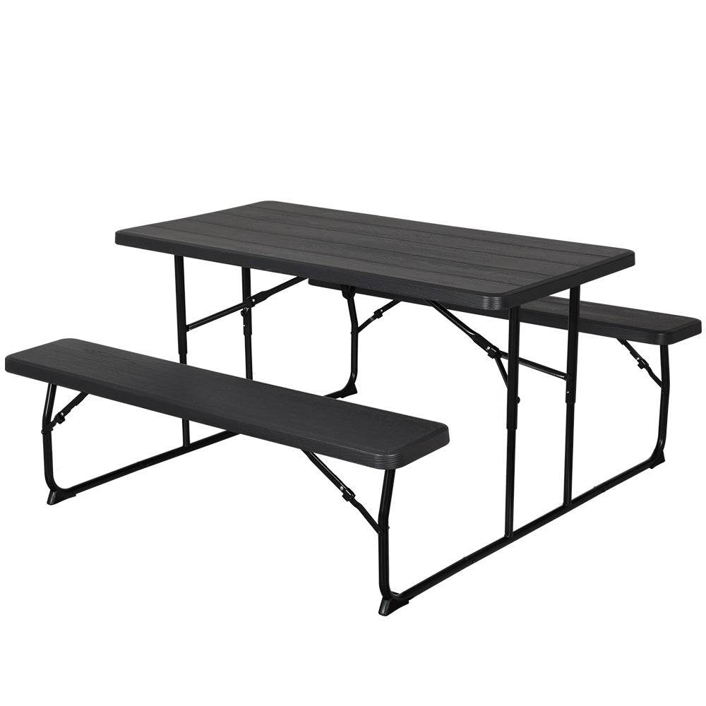 Gardeon 3 PCS Outdoor Furniture Dining Set Lounge Setting Patio HDPE Bench - Outdoorium