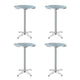 Gardeon Set of 4 Outdoor Bar Table Aluminium Round 70/110CM | Outdoorium