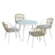 Gardeon Outdoor Dining Set 5 Piece Aluminum Table Chairs Setting White | Outdoorium