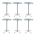Gardeon Set of 6 Outdoor Bar Table Aluminium Round 70/110CM - Outdoorium