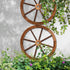 Gardeon Garden Decor Outdoor Ornament 2X Wooden Wagon Wheel | Outdoorium