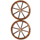 Gardeon Garden Decor Outdoor Ornament 2X Wooden Wagon Wheel | Outdoorium