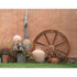 Gardeon Garden Decor Outdoor Ornament 2X Wooden Wagon Wheel | Outdoorium