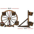Gardeon Garden Decor Plant Stand Outdoor Ornament Wooden Wagon Wheel 80cm - Outdoorium