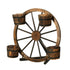 Gardeon Garden Decor Plant Stand Outdoor Ornament Wooden Wagon Wheel 80cm - Outdoorium
