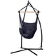Gardeon Hammock Chair Outdoor Camping Hanging with Steel Stand Grey | Home & Garden Hammocks