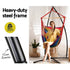 Gardeon Hammock Chair Outdoor Camping Hanging with Steel Stand Rainbow - Outdoorium