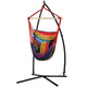 Gardeon Hammock Chair Outdoor Camping Hanging with Steel Stand Rainbow | Home & Garden Hammocks