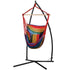 Gardeon Hammock Chair Outdoor Camping Hanging with Steel Stand Rainbow - Outdoorium