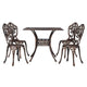 Gardeon Outdoor Dining Set 5 Piece Chairs Table Cast Aluminum Patio Brown | Outdoorium
