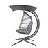 Gardeon Outdoor Furniture Lounge Hanging Swing Chair Egg Hammock Stand Rattan Wicker Grey - Outdoorium