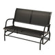 Gardeon Outdoor Garden Bench Seat Swing Glider Rocking 2 Seater Patio Furniture Black | Outdoorium
