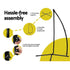 Gardeon Hammock Chair Nest Web Outdoor Swing with Steel Stand 100cm - Outdoorium