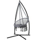 Gardeon Hammock Chair with Steel Stand Macrame Outdoor Swinging Grey | Home & Garden Hammocks