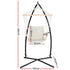 Gardeon Hammock Chair with Steel Stand Armrest Outdoor Hanging Cream - Outdoorium