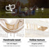 Gardeon Hammock Chair with Steel Stand Hanging Outdoor Tassel Cream - Outdoorium