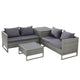 Gardeon 4 - Seater Outdoor Sofa Furniture Lounge Set Wicker Setting Grey | Outdoorium