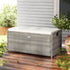Gardeon Outdoor Storage Bench Box Wicker Garden Sheds Tools Cushion Patio Furniture Grey - Outdoorium