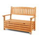 Gardeon Outdoor Storage Bench Box Wooden Garden Chair 2 Seat Timber Furniture | Outdoorium