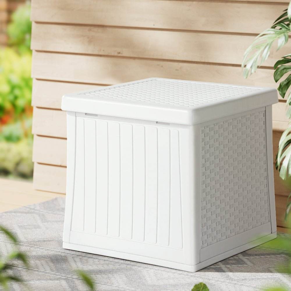 Gardeon Outdoor Storage Box 56L Container Lockable Indoor Garden Toy Tool Shed - Outdoorium