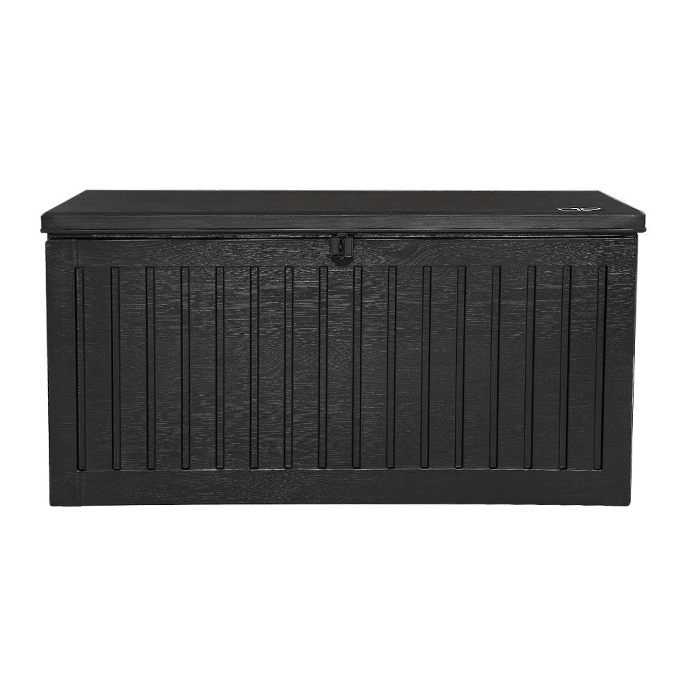 Gardeon Outdoor Storage Box Container Garden Toy Indoor Tool Chest Sheds 270L Black - Outdoorium