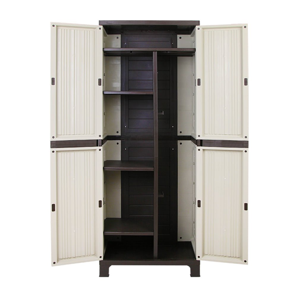 Gardeon Outdoor Storage Cabinet Lockable Cupboard Garage 173cm - Outdoorium