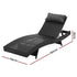 Gardeon 2PC Sun Lounge Wicker Lounger Outdoor Furniture Beach Chair Garden Adjustable Black - Outdoorium