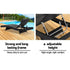 Gardeon 2PC Sun Lounge Wicker Lounger Outdoor Furniture Beach Chair Garden Adjustable Black - Outdoorium
