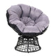 Gardeon Outdoor Chairs Outdoor Furniture Papasan Chair Wicker Patio Garden Black | Outdoorium