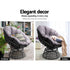 Gardeon Outdoor Chairs Outdoor Furniture Papasan Chair Wicker Patio Garden Black - Outdoorium