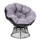 Gardeon Outdoor Chairs Outdoor Furniture Papasan Chair Wicker Patio Garden Grey | Outdoorium