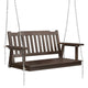 2 Seater Gardeon Porch Swing Chair with Chain Outdoor Furniture Wooden Brown | Furniture > Outdoor