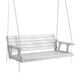 Gardeon Porch Swing Chair with Chain Outdoor Furniture 3 Seater Bench Wooden White | Outdoorium