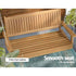 Gardeon Porch Swing Chair With Chain Outdoor Furniture Wooden Bench 2 Seat Teak - Outdoorium