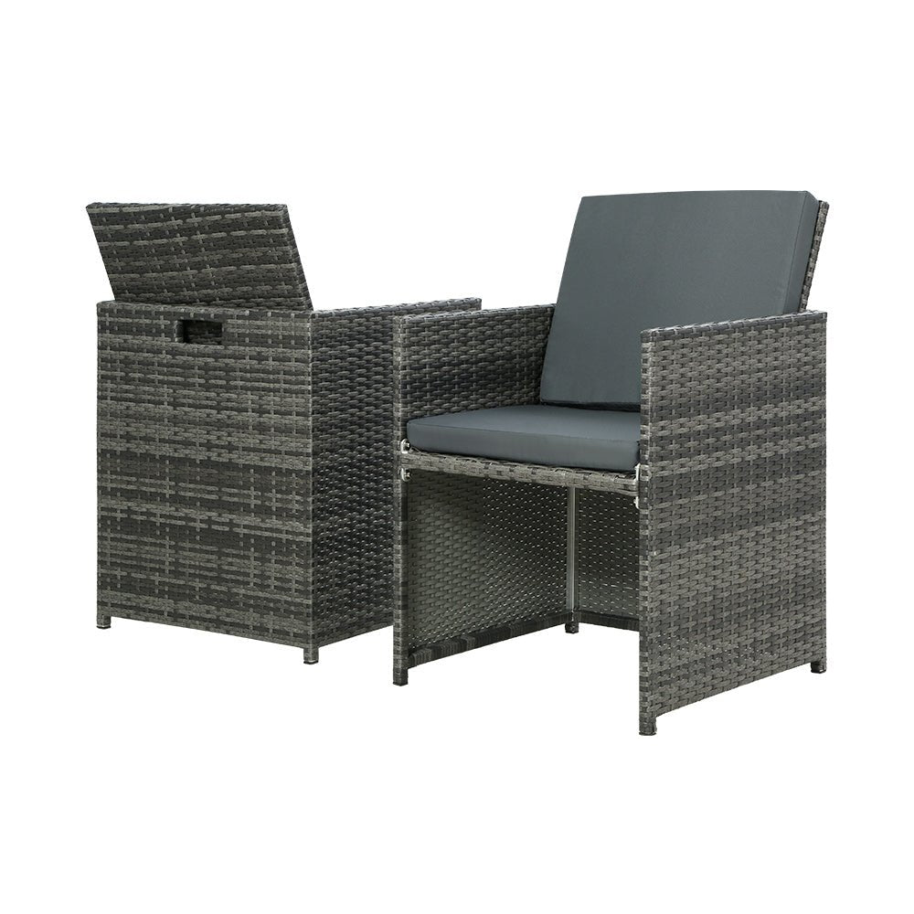 Gardeon Recliner Chairs Sun Lounge Wicker Lounger Outdoor Furniture Patio Sofa - Outdoorium