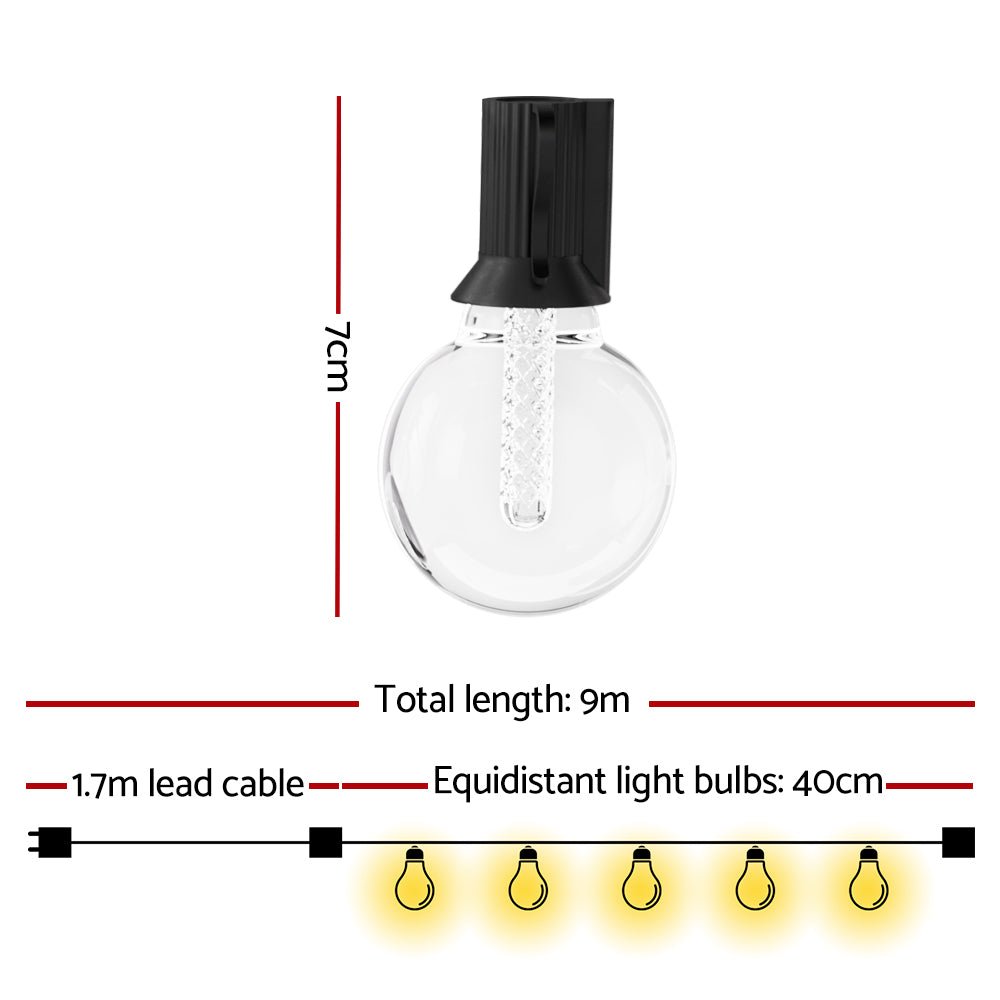 Gardeon Smart Festoon Lights Outdoor Waterproof RGB LED String Light WiFi APP - Outdoorium