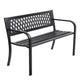 Gardeon Outdoor Garden Bench Seat Steel Outdoor Furniture 2 Seater Park Black | Outdoorium