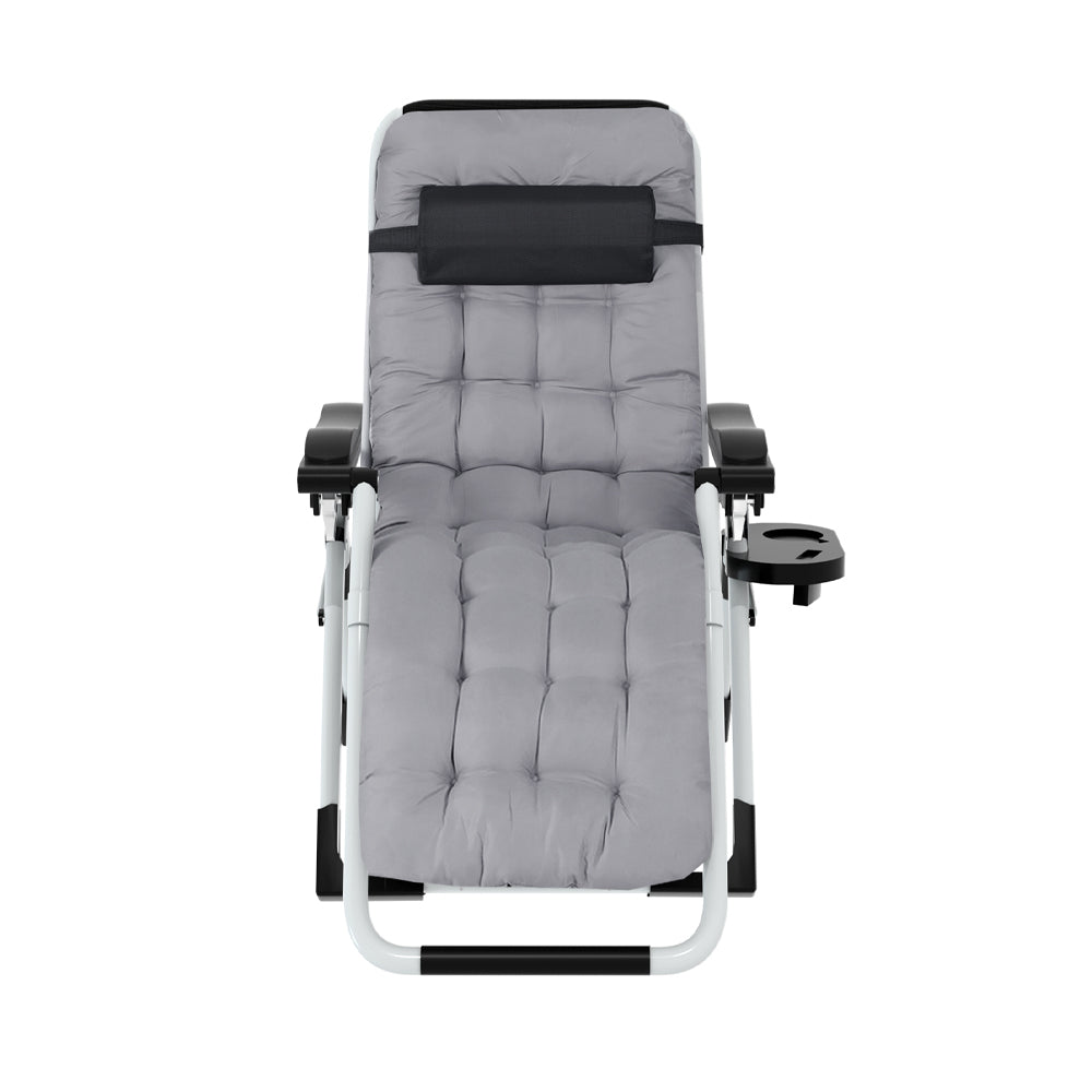Gardeon Sun Lounge Folding Lounger Camping Zero Gravity Chair Outdoor Furniture - Outdoorium